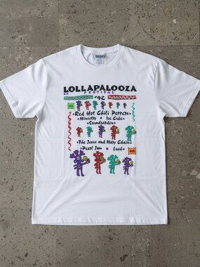 Vintage Lollapalooza 1992 Graphic T-Shirt | Retro Band Lineup Tee | 90s Music